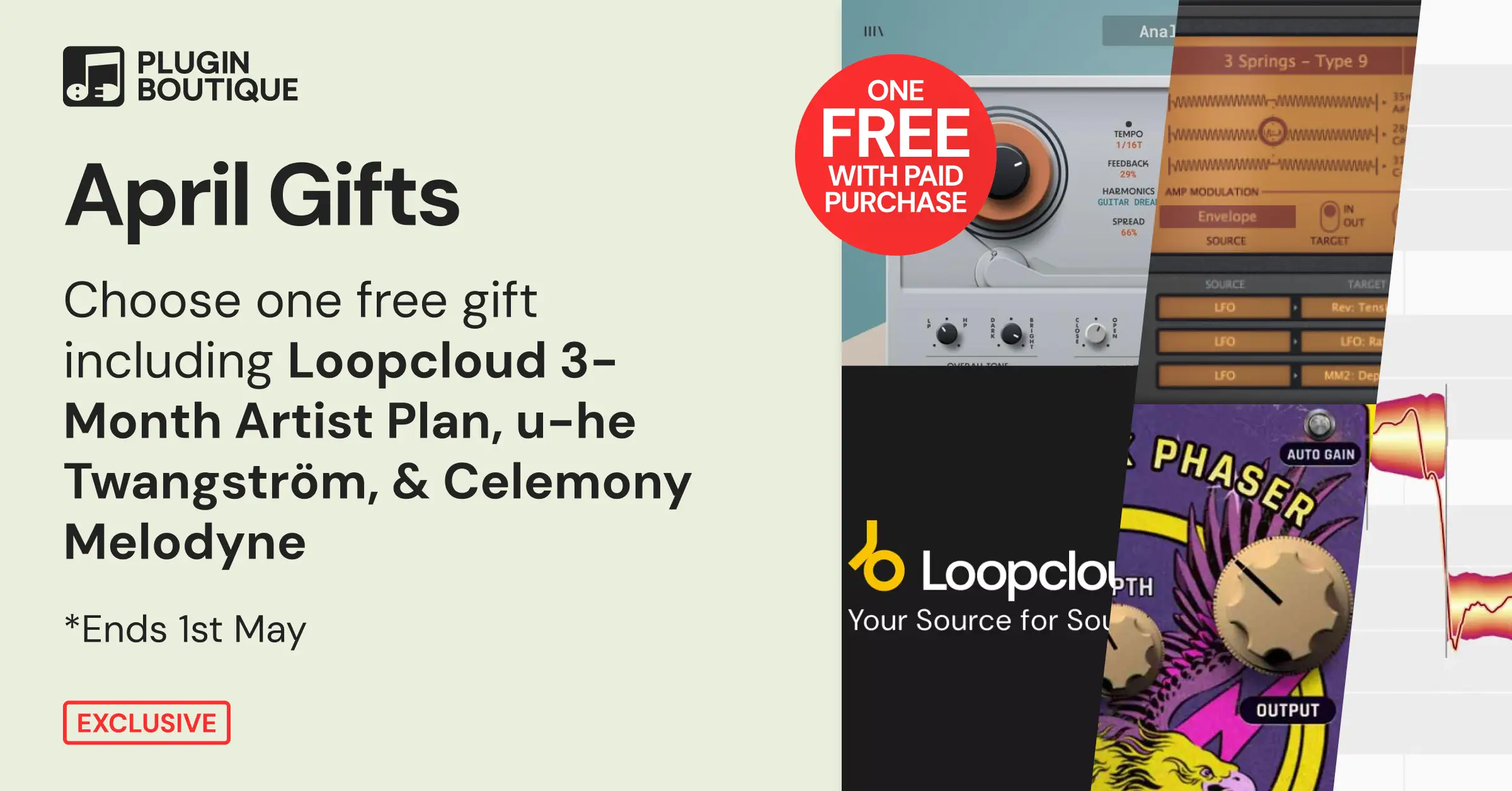 Plugin Boutique April 2026 free with purchase gift